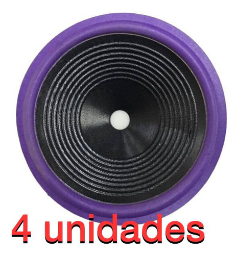 4 Unidades De Cono 10 Pulgadas Con Fuelle De Goma Morado