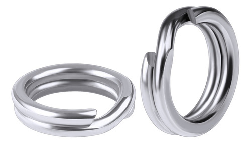 100 Argollas #3 Split Rings Para Pesca Reforzadas Ac Inox 