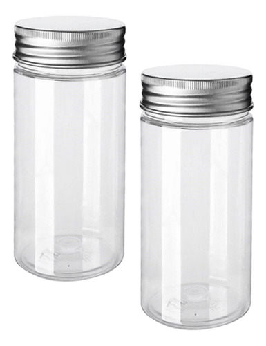 2pcs Frascos Transparentes Con Tapas De Almacenamiento