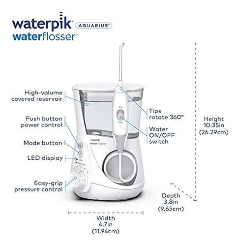 Irrigador Dental De Agua De Rendimiento C/ 10 Ajustes-blanco