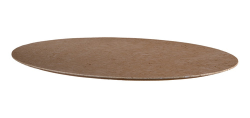 Mesa Saarinen Oval Branco 1,20x0,80m Travertino Romano