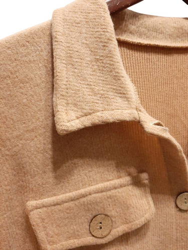 Saco Abrigado Camisaco Lanilla Mujer
