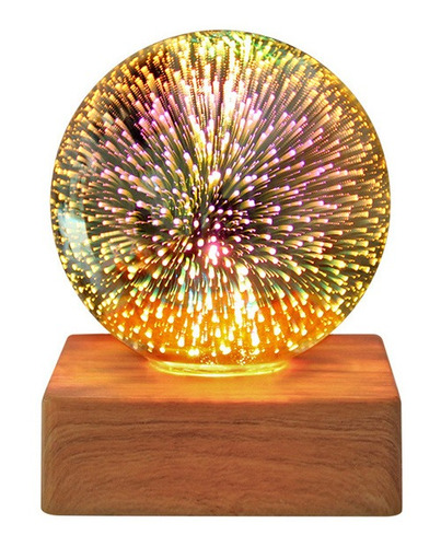 Luz De Fuegos Artificiales 3d Bola De Cristal Luz Usb