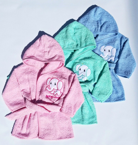 Salida De Baño / Bata Bebes Toalla Varios Colores T/1-4