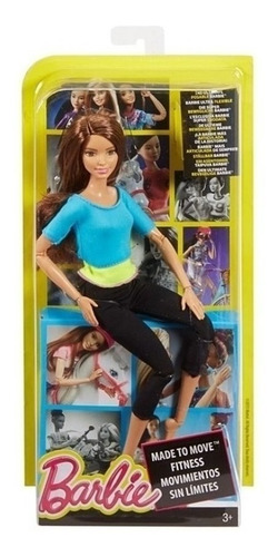 Imagem 2 de 7 de Barbie Feita Para Mexer Top Turquesa Morena Ms Sj