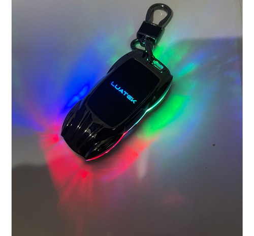 Isqueiro Plasma Elétrico Recarregável Carro Com Led Chaveiro