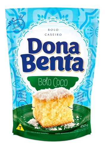 Mistura P/ Bolo Sabor Coco 450g - 12 Unidades - Dona Benta