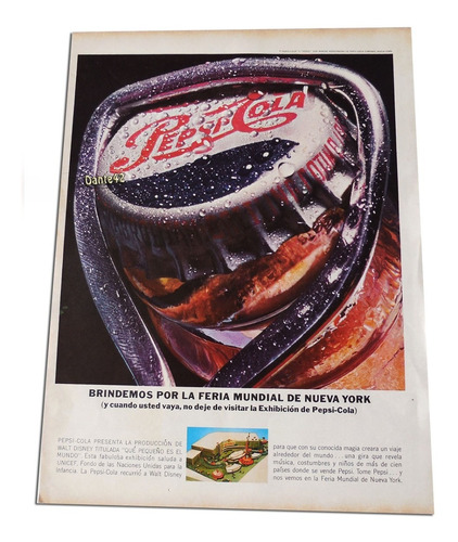 Dante42 Publicidad Antigua Retro Gaseosa Pepsi Cola 1963
