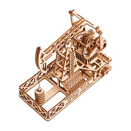 Wood Trick Oil Derrick Rig Toy - Bomba De Aceite Jack Modelo