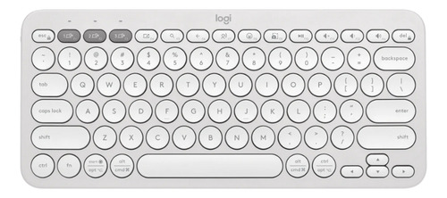 Teclado Bluetooth Logitech K380s Pebble Key 2 Branco Branco Inglês Us