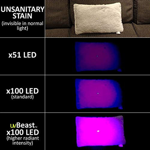 Lanterna Uvbeast Black Light Uv de alta potência 100 Led Con Efect