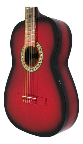 Guitarra Acústica Clásica Cuerdas De Nylon Cl1-rojo Color Rojo Orientación De La Mano Derecha