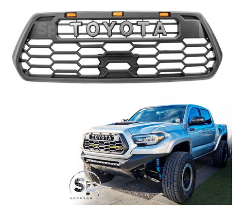 Parrilla Toyota Tacoma Malla 3 Leds 2016-2023 Todas Versione