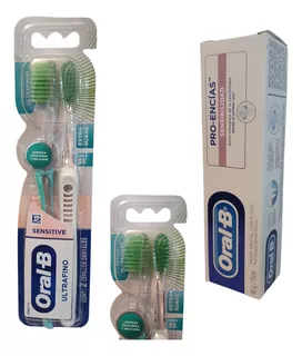 Pasta Dental Pro Encias Con 2 Cepillo Ultrafino 35 Oral B