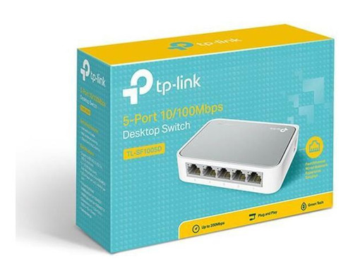 Conmutador TP-Link de escritorio de 5 puertos a 10/100 Mbps