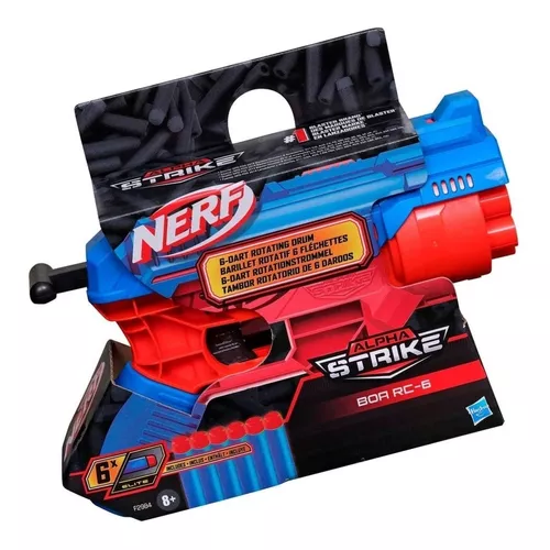 Lançador Nerf Alpha Strike Pistola Arminha Lança 6 Dardos