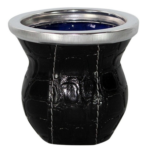 Mate Cristal Forro Crocco Negro Capibara - Bazar Colucci