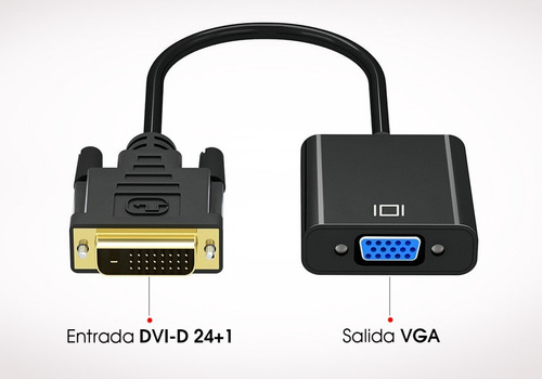 Cable Convertidor Dvi A Vga 24+1 D Conversor Activo Monitor