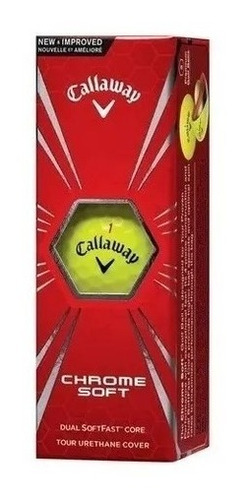 Pelota De Golf Callaway Chrome Soft Amarilla X3