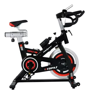 Bicicleta Spinning Profit Topaz Sistema Banda Gym Cardio Color Rojo