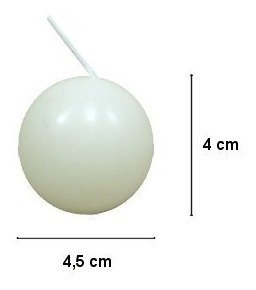 Imagem 2 de 5 de 10 Vela Bolinha 7/8 Horas Evento Festa Bola P Casamento