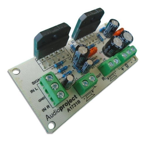 Imagen 1 de 6 de Modulo Amplificador Estereo 68+68 W C/ Lm3886 Audioproject