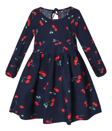 Vestido T Primavera Otoño Bebé Niñas Manga Larga Floral Cuna