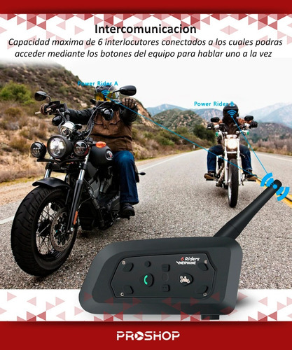 Imagen 2 de 10 de Kit 2 Intercomunicadores Moto Cascos Inalambricos Bluetooth!