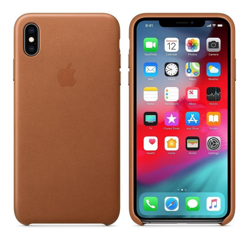 Protector Original Apple Leather Case @ iPhone XS Max Brown
