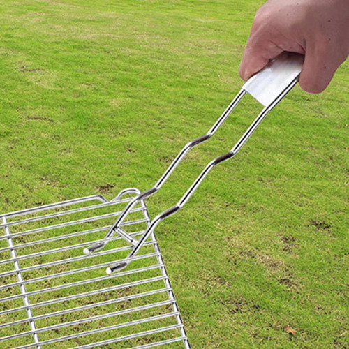 Grill Mesh Clip Barbecue Net Fork De Acero Inoxidable Rack N