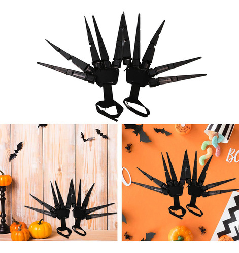 Dedos Articulados De Halloween, De Las Manos Del Negro