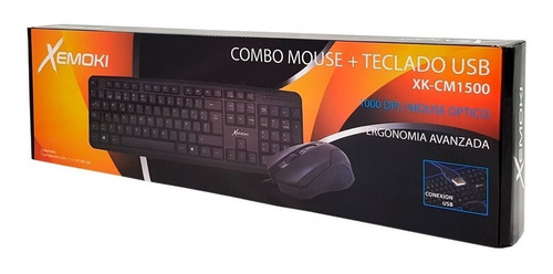 Imagen 7 de 8 de Combo Kit Teclado Y Mouse Cable Usb Español Ñ Pc Notebook