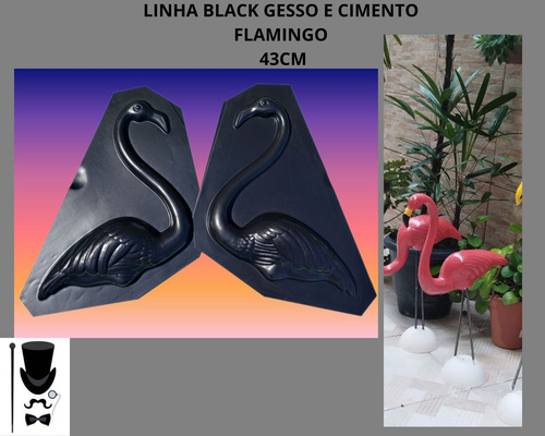 Molde Forma Artesanato De Cimento Egesso Trio Garça/flamingo