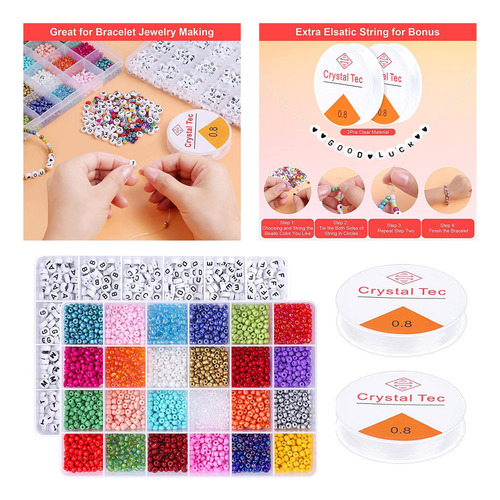 4000x 4000pcs Craft Bead Set De Plástico Para Joyas Kids