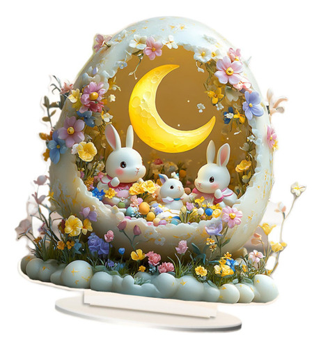 Figura De Conejo De Pascua Figura De Conejo Linda 19x20cm