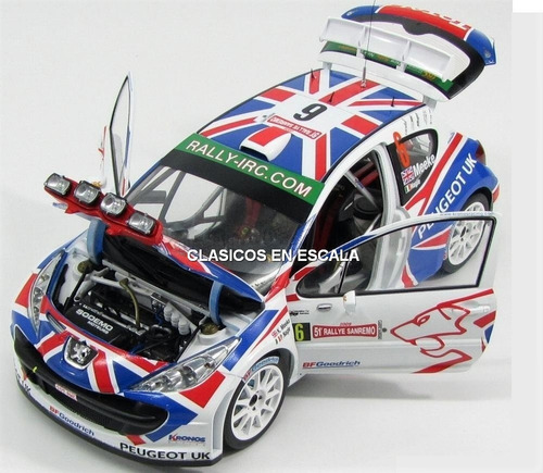 Peugeot 207 S2000 Win Sanremo 2009 Meek- Rally Sun Star 1/18