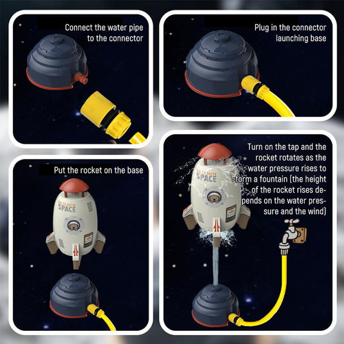 Juguete De Agua For Césped Con Forma De Cohete Espacial,