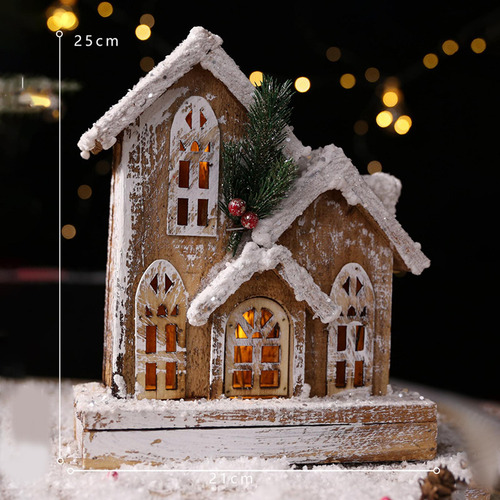 Casa De Pueblo De Nieve Navideña, Adorno Navideño Estilo C