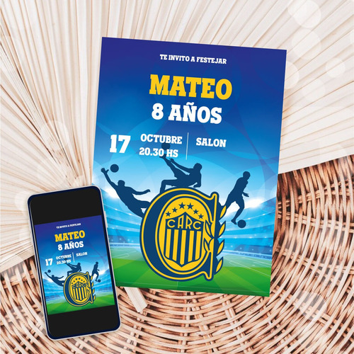Kit Imprimible De Cumpleaños Personalizado Rosario Central