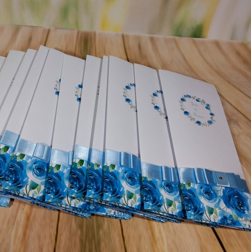Imagem 2 de 3 de Manual Padrinhos Azul Serenity - 10 Unidades