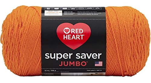 Red Heart Super Saver Jumbo E302c, Pumpkin, 2232 Foot