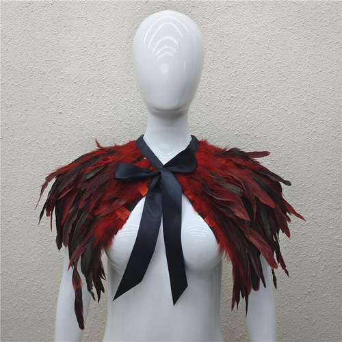 Chal De Plumas Cómodo Cuello De Plumas En Capas For Fiesta