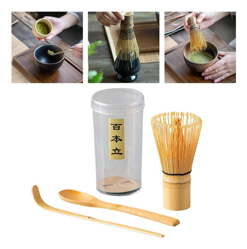Juego De Té Matcha (chasen) + Cucharadas (chashaku)+