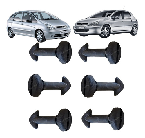 Kit 6 Trava Plástica Tampa Cabeçote 307 Xsara Picasso 2.0