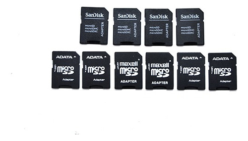 Lote 10 Unidades De Adaptadores Sandisk Para Micro Sd