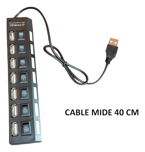 Hub Extensor Usb 7 Puertos Con Switch Alta Velocidad Usb 3.0