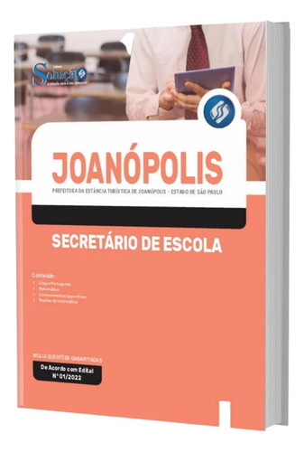 Apostila Prefeitura Joanópolis Sp - Secretário De Escola