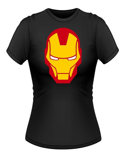 Polera Mujer Algodon Premium Iron Man Marvel Comics