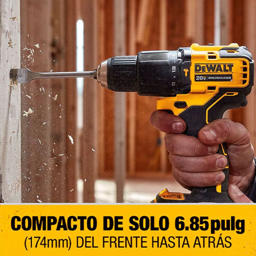 Taladro Percutor Dewalt Atomic 1/2 20v+2 Bat Dcd709d2-b2