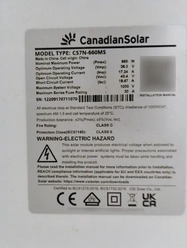 Painel Solar Fotovoltaico Canadian 665w Cs7n- Preço Unidade Menor preço em Painel Solar Fotovoltaico Canadian 665w Cs7n- Preço Unidade